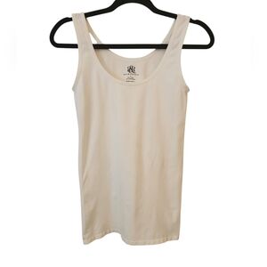 Rock & Republic Women's White Fitted Sleeveless Stretch Tank Top Size S